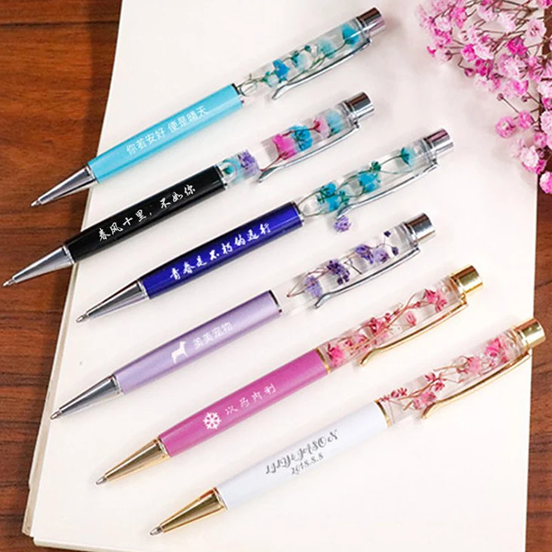 

1 шт. креативная Шариковая Ручка, металлические шариковые ручки, офисные принадлежности, розовые и золотые ручки, динамическая жидкая Цвето...