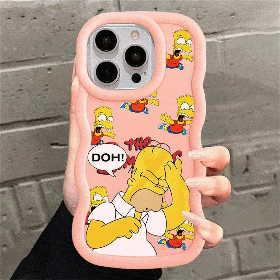 Семейный чехол для телефона SSimpsons iPhone 16 15 Plus 13Pro XR 14ProMax 12 Mini 8 7 XS Max 11 мягкий