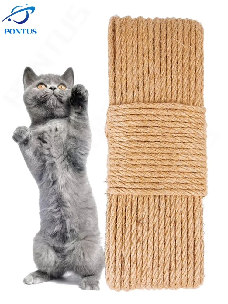

Natural Hemp Rope Cat Tree House DIY Cat Scratcher Rope Climbing Frame Replacement Binding Twine Ropes for Cats Home Decoration