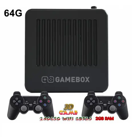Горячая G11 GAMEBOX двойная система Android 10000 + Ретро видео игровые приставки HD ТВ игровой плеер беспроводные контроллеры для PSP аркадные игры