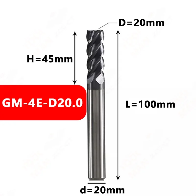 

ZCC.CT GM-4E 4-флейтовые плоские твердосплавные концевые фрезы D1.0 ~ D20.0 Прямая концевая фреза из сплава вольфрамовой стали