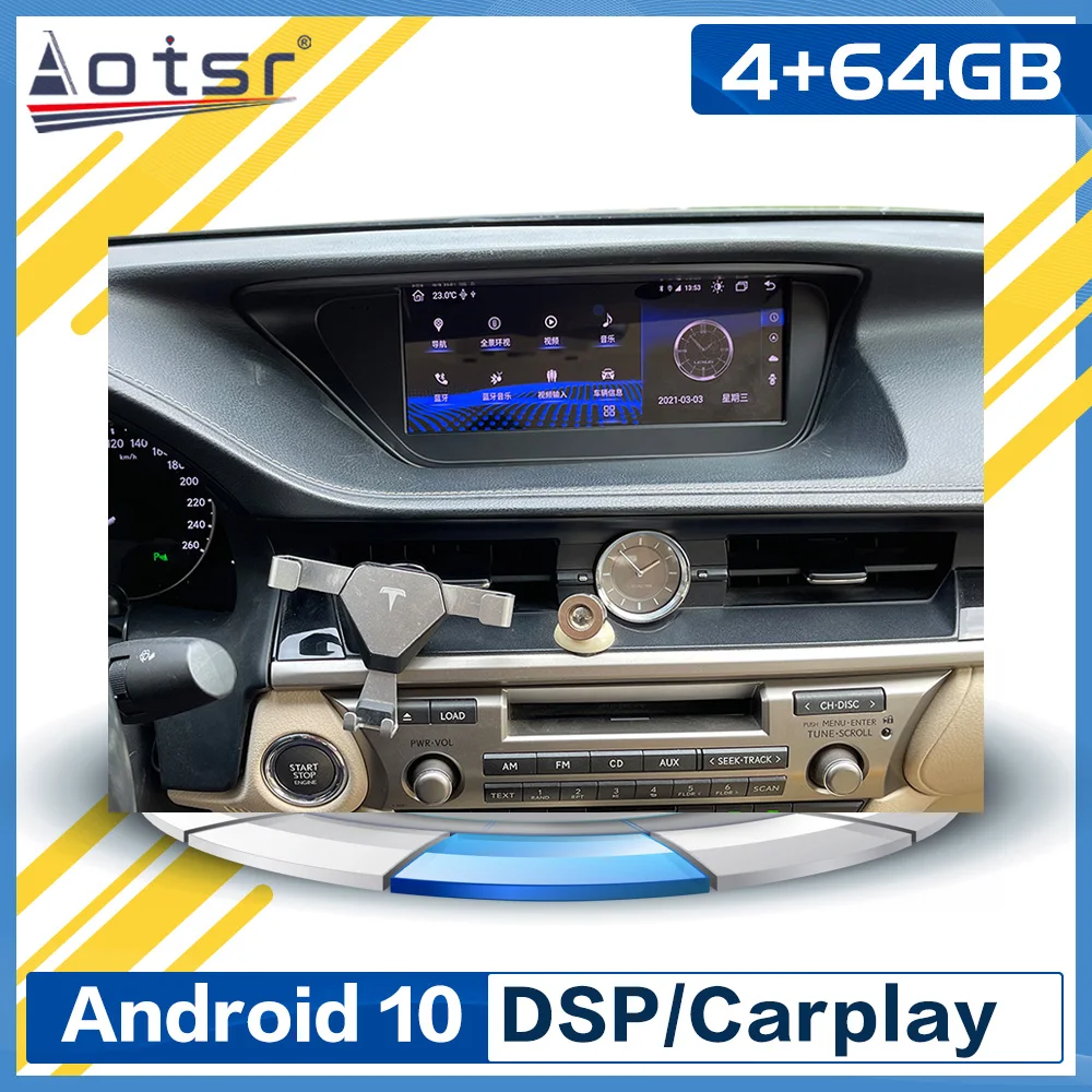 Мультимедиа GPS navi для Lexus ES ES240 ES350 2013-2014 автомагнитола carplay 128 ГБ Android CARPLAY