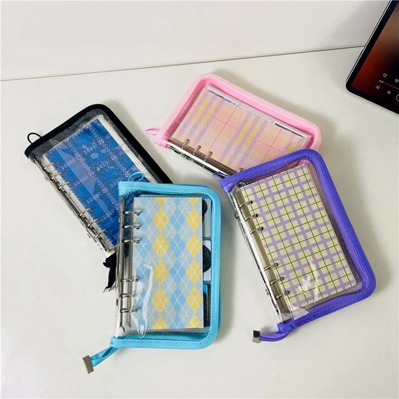 Папка на молнии с 30 шт. фоторукавами альбом Kpop блестящая папка для фотокарт