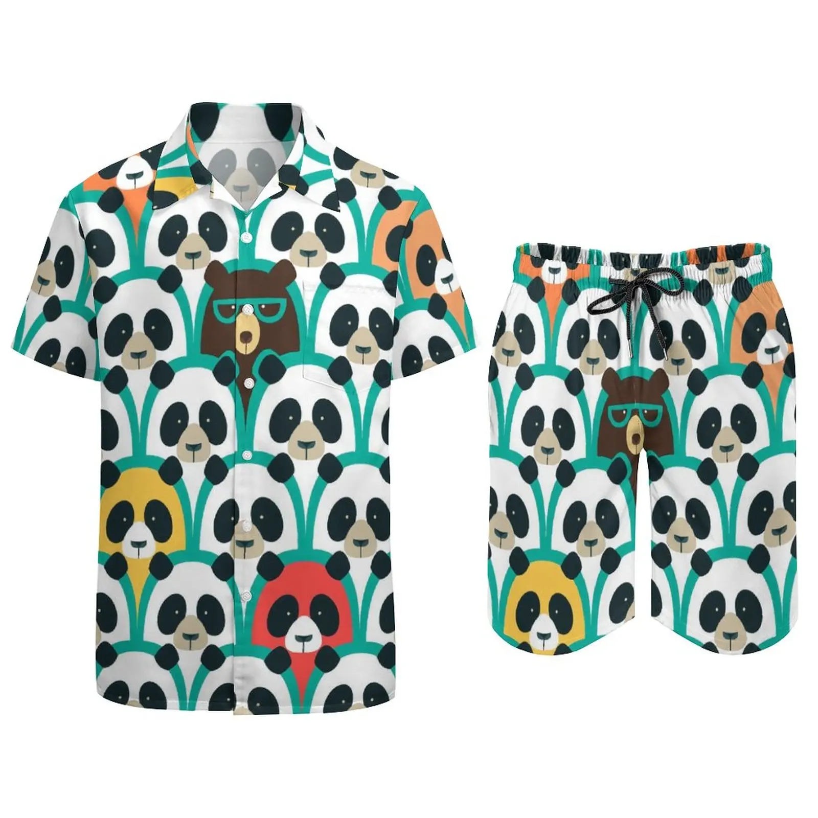 Мужские комплекты в стиле поп-арт с пандой крутой женский пляжный комплект