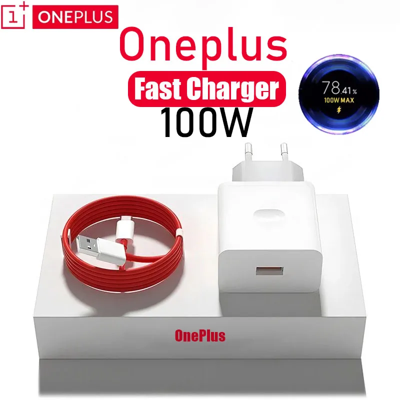 Фото Оригинальное зарядное устройство OnePlus, 100 Вт, адаптер для быстрой зарядки SuperVOOC, USB-кабель типа C для Oneplus 13r 12 12r 11 10 13 Pro №1