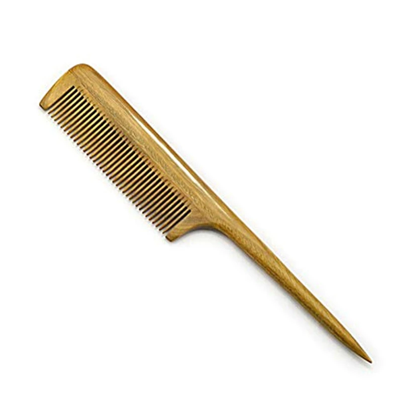 

Rat Tail Comb - Sandalwood Fine Tooth Hair Combs - Exquisite Workmanship No Static Wooden Comb For Women