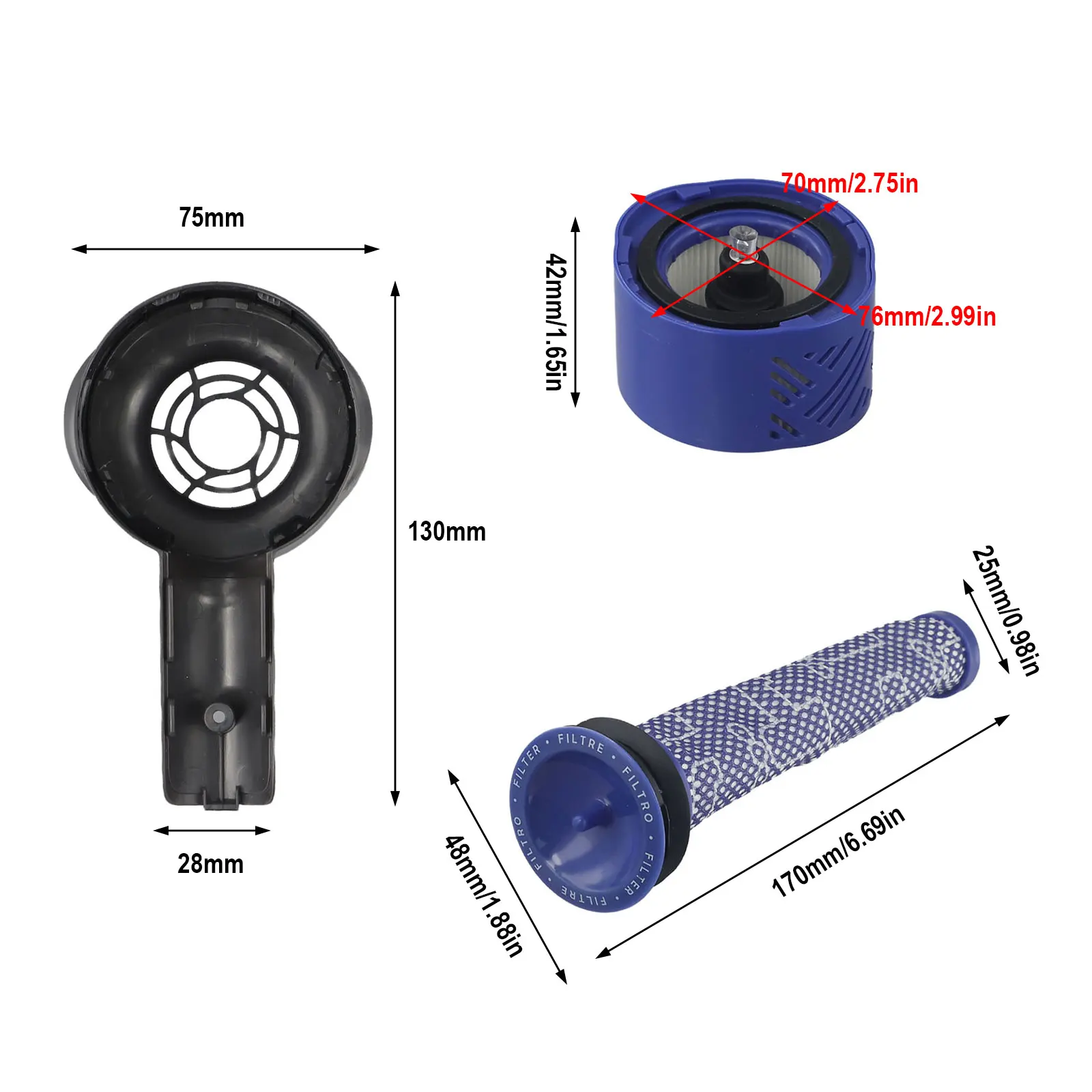 Направляющая крышка двигателя фильтр от пыли простая установка для пылесоса Dyson