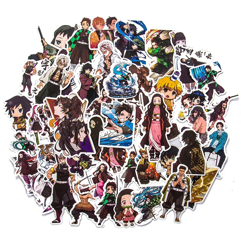 

10/30/50PCS Animation Ghost Killing Blade Graffiti Sticker Computer Luggage Cool Water Cup Helmet WaterproofPersonalityWholesale