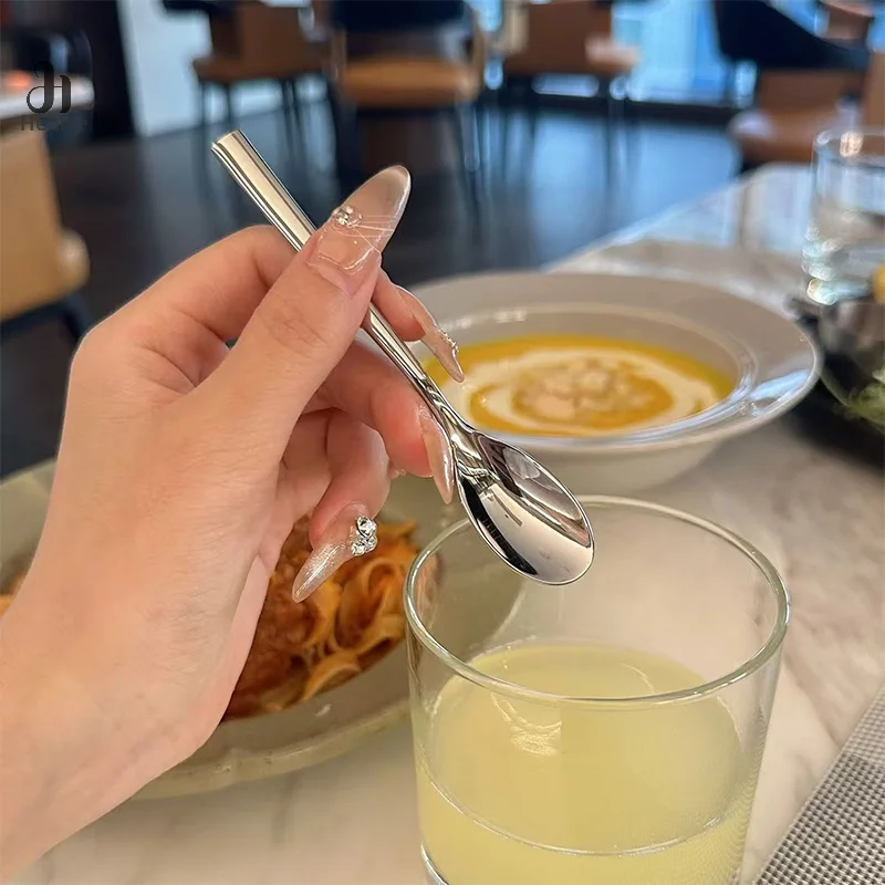 Маленькая круглая ложка из нержавеющей стали блендер для кофе бытовая приправ