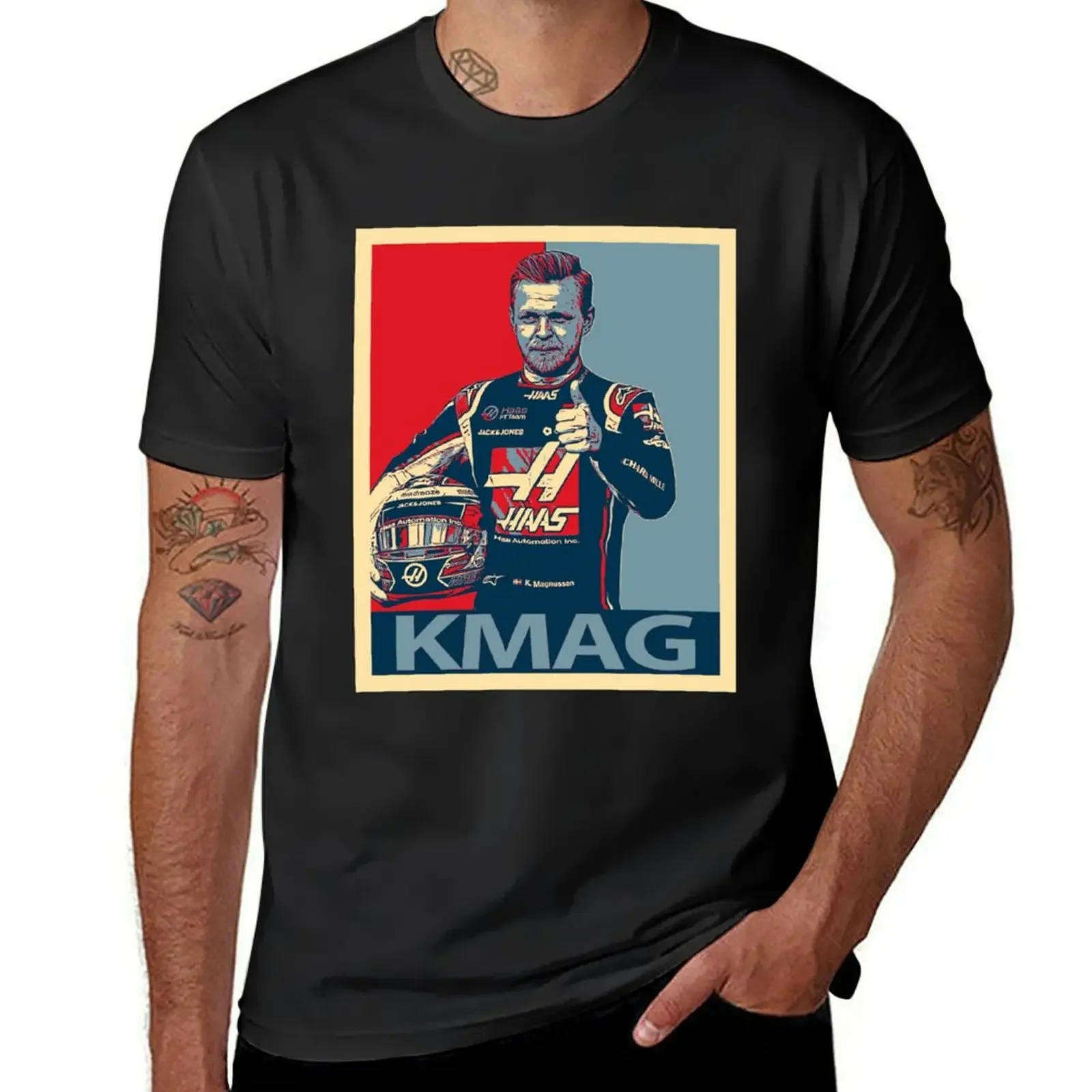 Футболка Kevin Magnussen эстетическая одежда быстросохнущая мужская