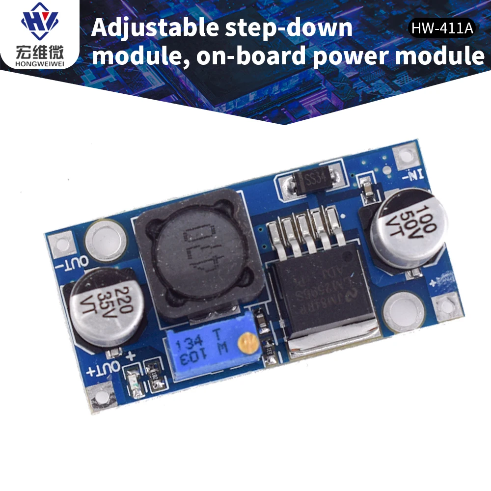 

5pcs LM2596 DC-DC Step Down Converter Module 3A Adjustable Step Down Module LM2596S-ADJ Voltage Regulator 24V 12V 5V 3V LM2596S