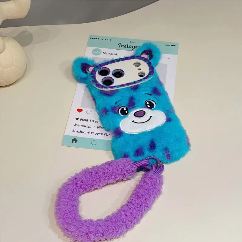 Плюшевый 3D-чехол для телефона Disney Monsters Inc. Салли с пушистым ремешком на запястье для Samsung Galaxy S26 S25 S23 S24 26 Ultra Plus A16 A17 (art.: 3920da38c03ee) - 3920da38c03ee