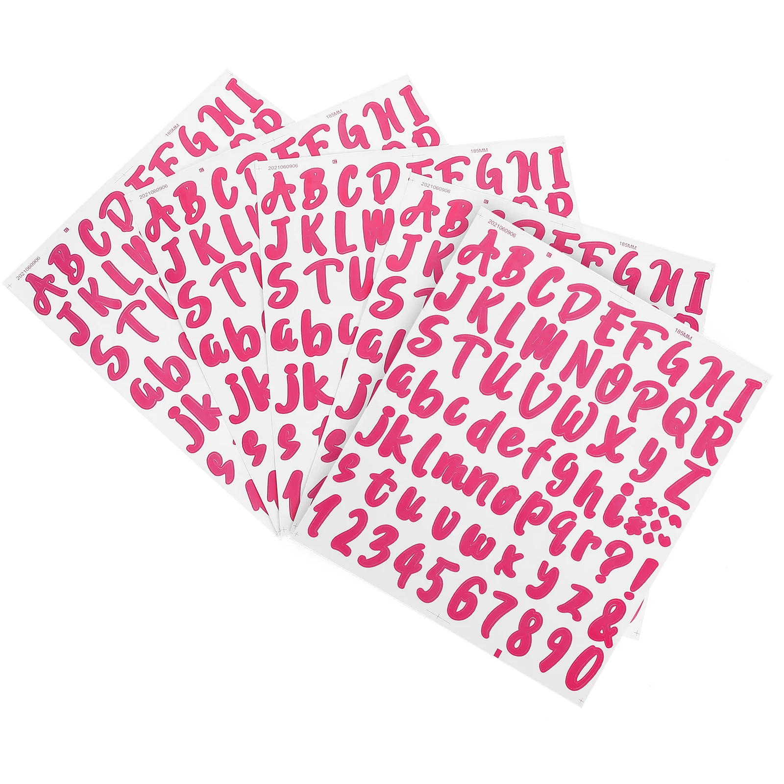 

5 Sheets Letter Alphabet Sticker Mailbox Decals Stickers DIY Pvc Self-adhesive Letters For Crafts