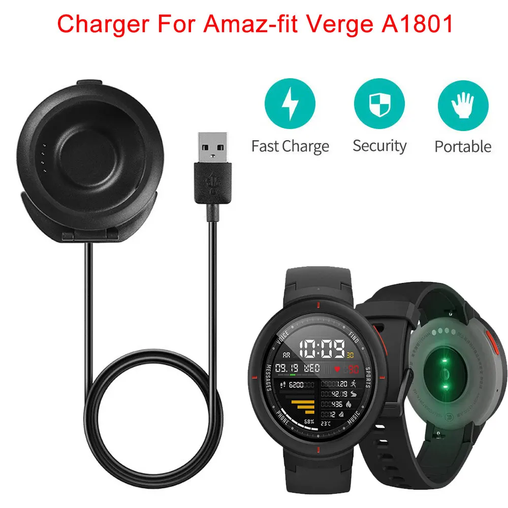 

USB Chargers For Huami Amazfit Verge A1801 Strap Smart Watch Replacement Charging Dock Cable For Amaz-fit Verge A1801 Charger