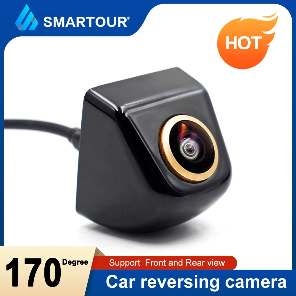 Smartour 170 Fisheye Golden Lens Black Colour Front/Rear View Camera Metal Body CCD/CVBS Universal Car Reverse Parking Camera