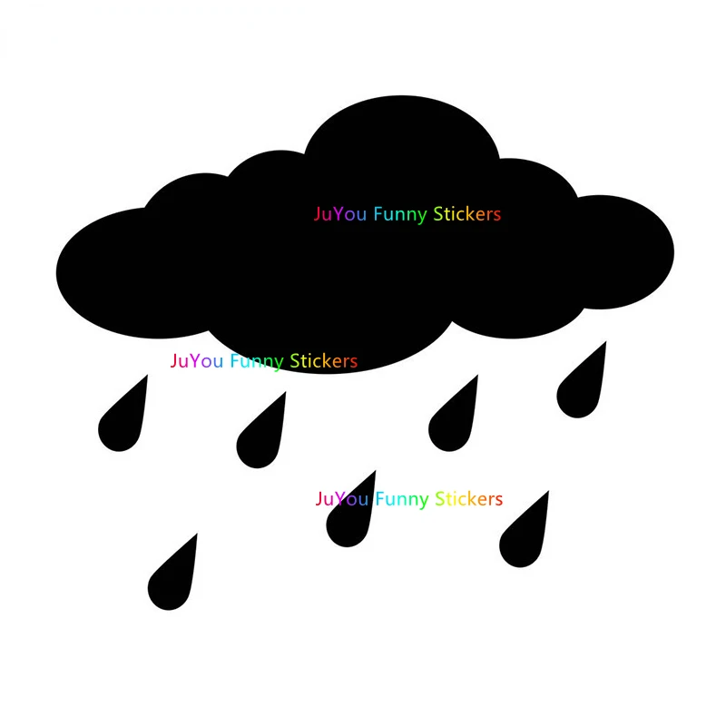 

JuYou Funny Stickers Exterior Accessories Cloud with Rain Drops Silhouette Car Stickers Decals Vinyl Motorcycle Decoration