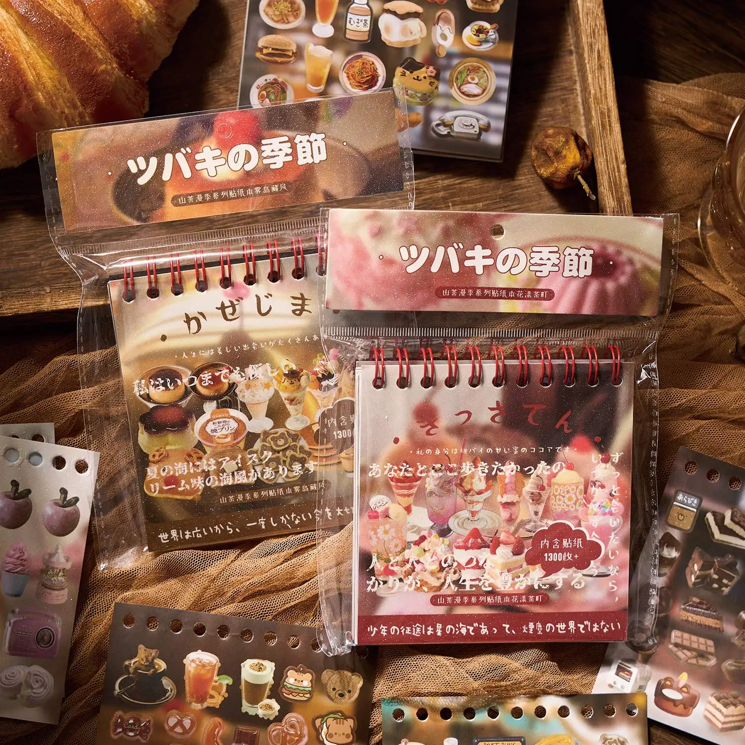 Японские канцелярские наклейки Showa еда