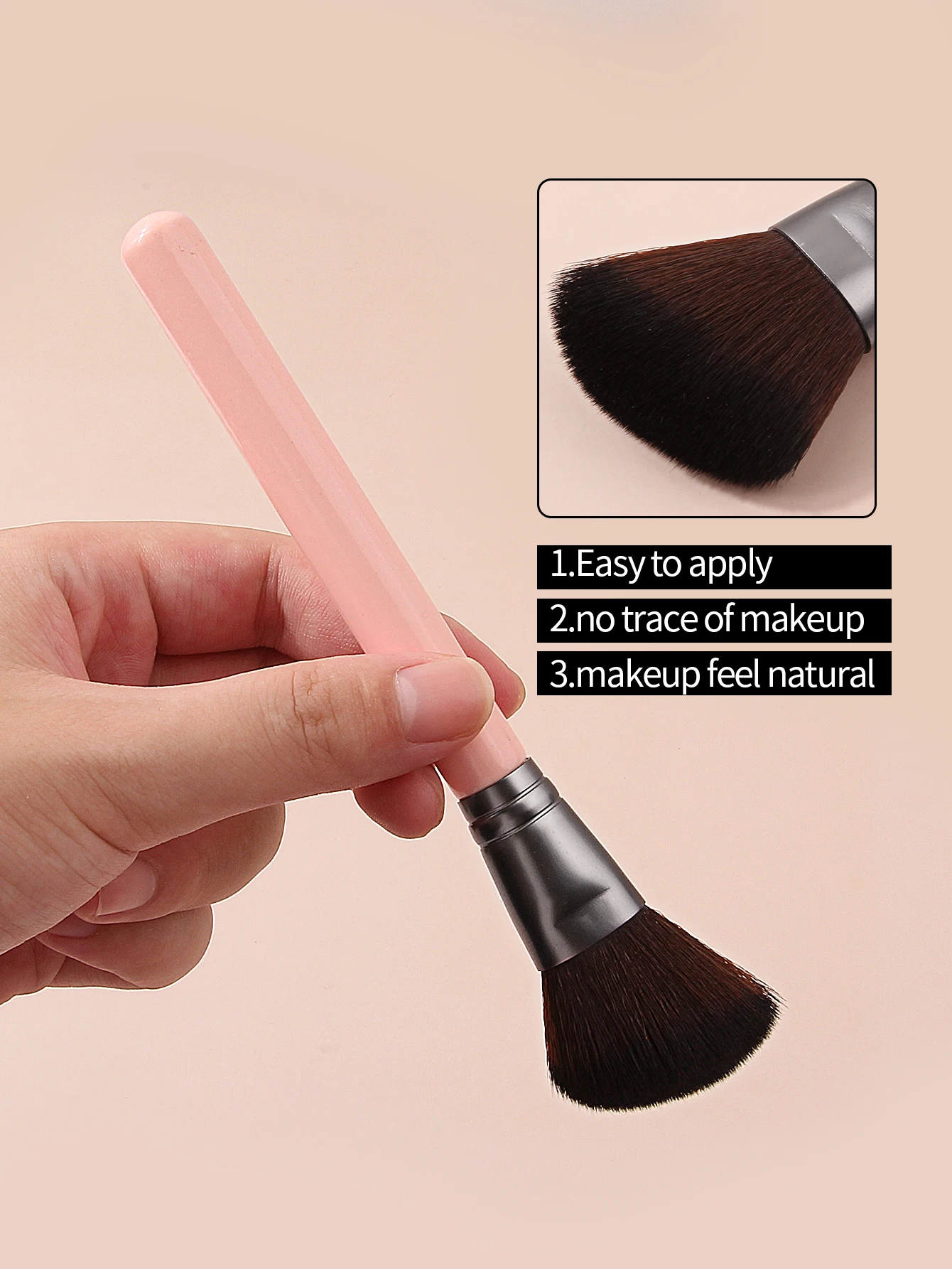 Набор Из 3 Кистей Для Контурного Макияжа С Деревянной Ручкой Нейлоновая Щетина