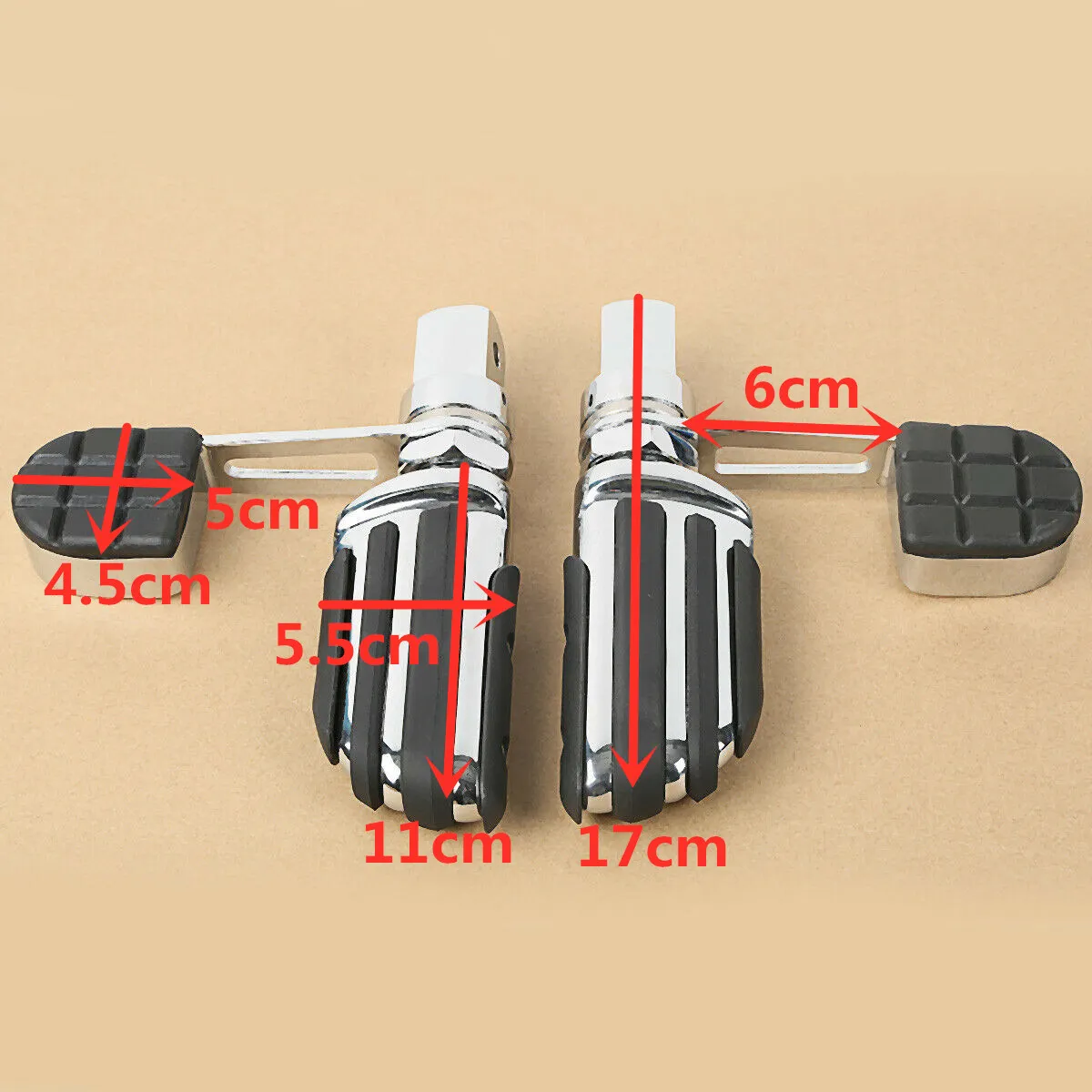 Фото Подножка для ног мотоцикла, подножка для пяток для Honda VTX1300 2003-2009 VTX1800 2002-2011 VTX 1800 1300 хром №5