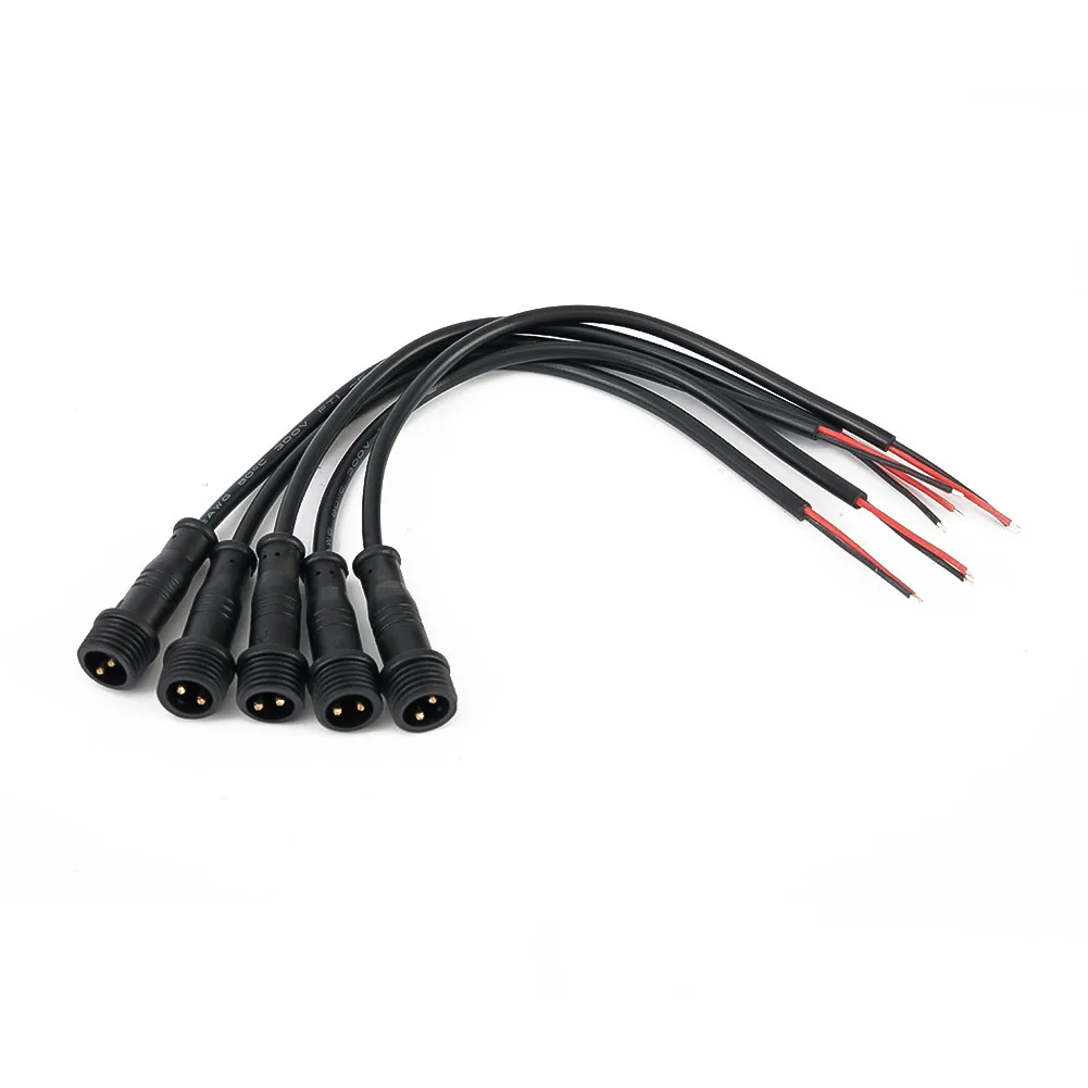 

Black Waterproof Connector Male & Female Cable 22AWG 5Pairs 15mm 0.3mm