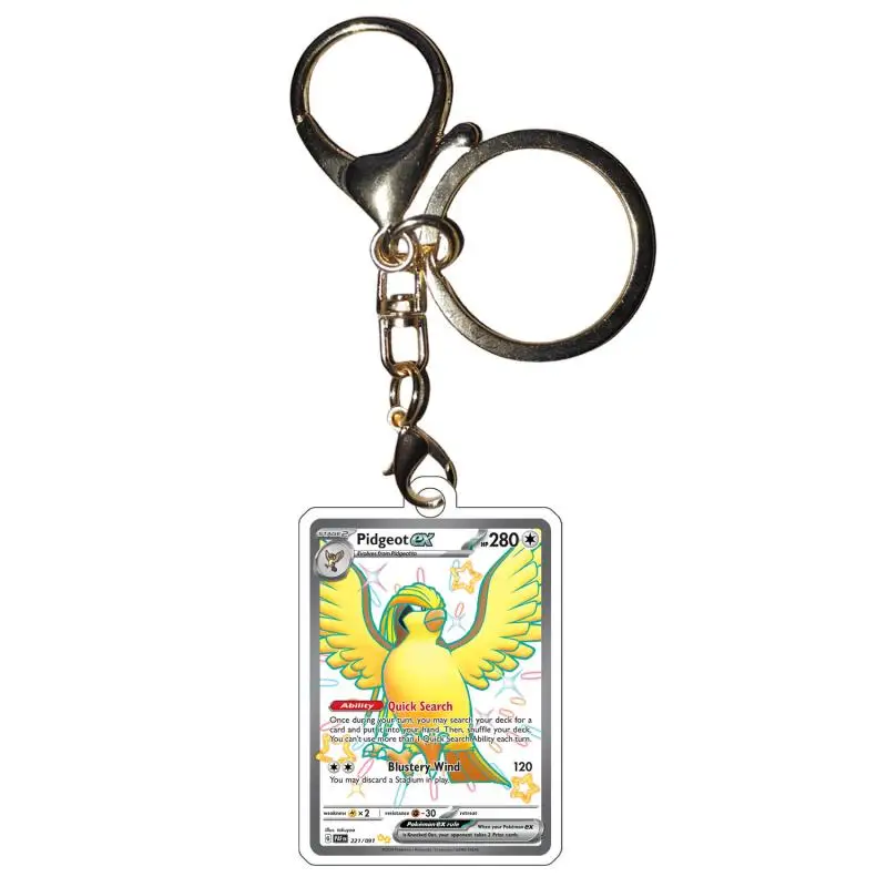 Фото Брелки с изображением покемона, аниме Mew Alakazam Pidgeot Forretress Gardevoir Toedscruel Noivern, акриловые фигурки «сделай сам», коллекция игр №4