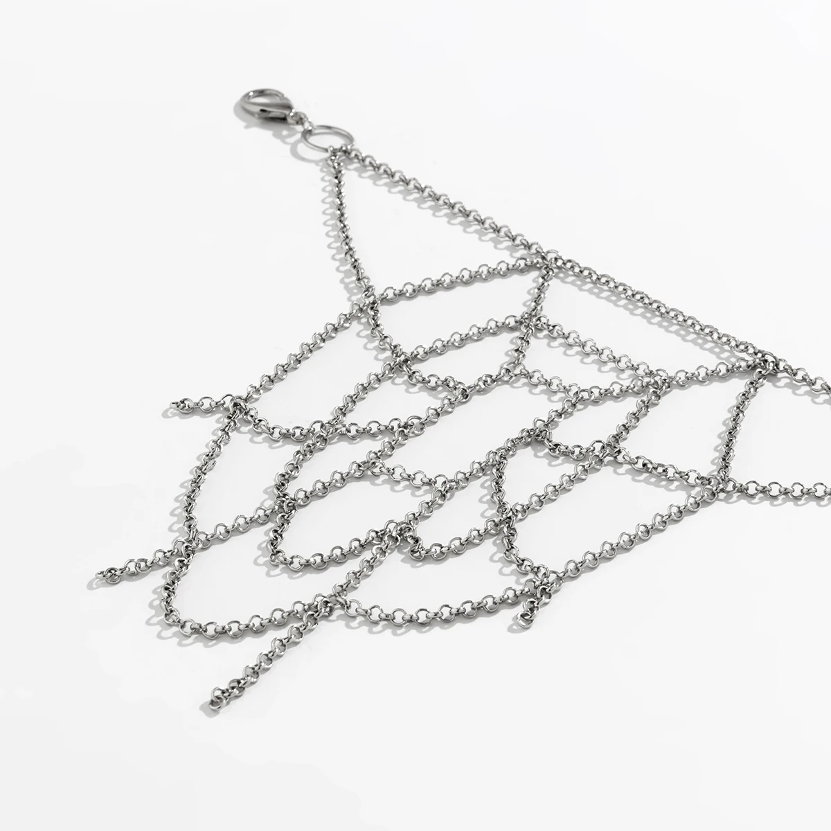 IngeSight.Z Punk Rock Metal Spider Web Waist Chain for Women Men Hip-Hop Jeans Key Chain Body Jewelry Gift Halloween Accessories images - 6