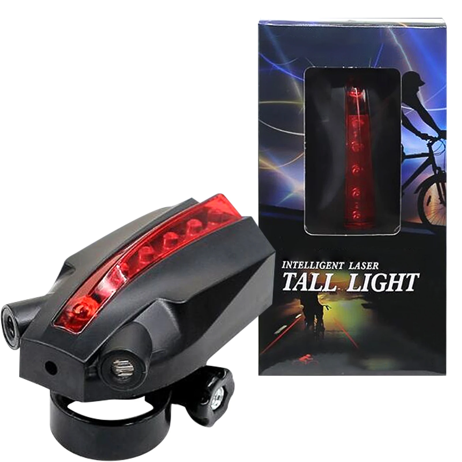 

Bicycle Tail Light Ultra Bright Bicycle Rear Lamps With 1 Bicycle Projection 5LED Indicators 2 Light Projections 4 Light