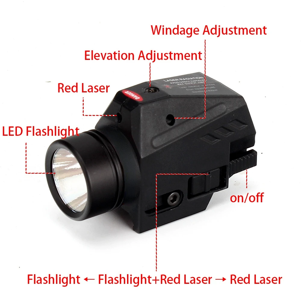 Оружейный пистолет светильник-зеленый красный точечный лазерный указатель