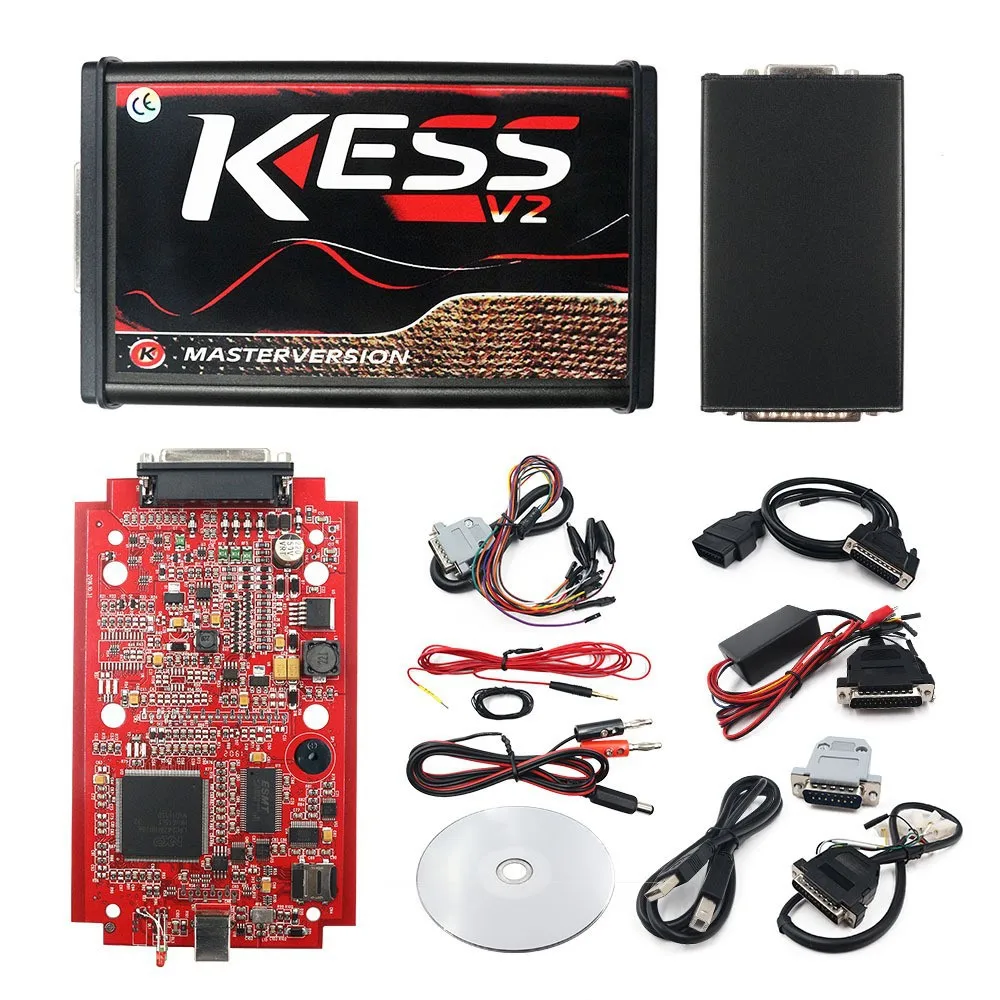 Онлайн 2 80 EU Red Kess V5.017 OBD2 менеджер Тюнинг Комплект KTAG V7.020 4 светодиодный BDM Рамка 22