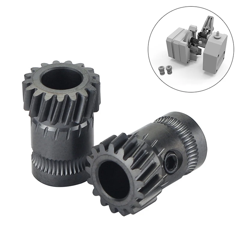 

2Pcs Helical Gear Upgrade Gear High Hardness Strength Die Steel Material for Mini V1 V2 Sherpa Extruders Dual Gear Extruder 3D