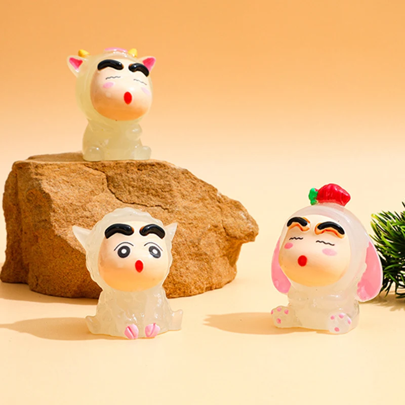 Светящиеся миниатюрные фигурки из смолы в виде 12 знаков зодиака 1 шт.