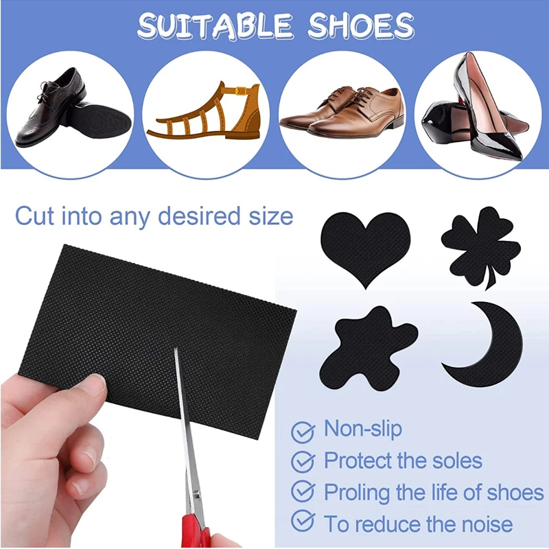 Rubber Shoe Sole Repair Patches Grips Anti-Slip Outsoles Insoles for Shoes Making High Heels Sandals Soles Replacement Material