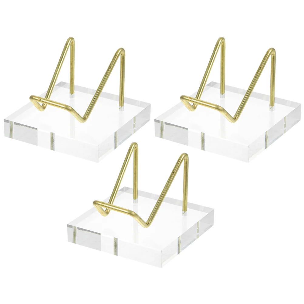 

3 Pcs Transparent Display Stand Light House Decorations for Home Pedestal Acrylic Crystal Holder Sphere Stands