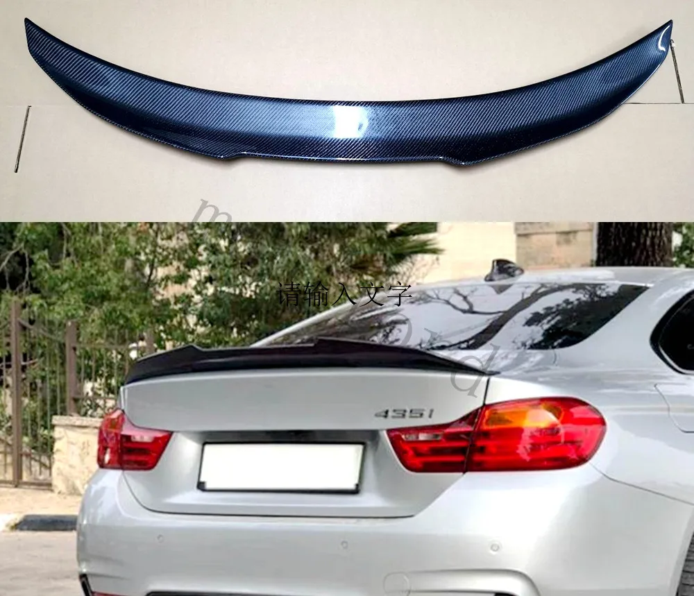 Стиль PSM Настоящее углеродное волокно задний хвост крыло багажник губа спойлер