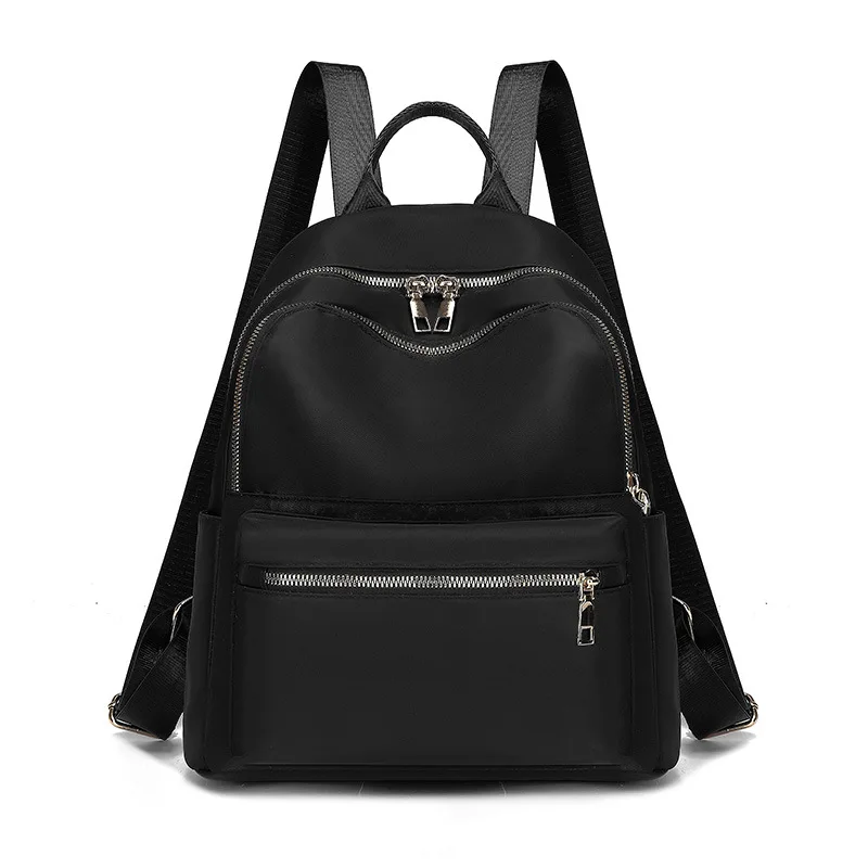 

Рюкзак из ткани «Оксфорд» для женщин, Модная Портативная дорожная сумка большой вместимости для компьютера, однотонный простой, для отдыха,...