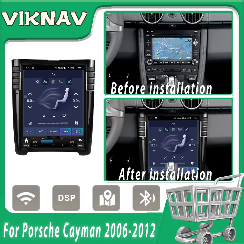 

Вертикальный экран 128 ГБ видеоплеер головное устройство для Porsche Cayman 2006-2012 Android автомобильный мультимедийный плеер HD ЖК сенсорный экран