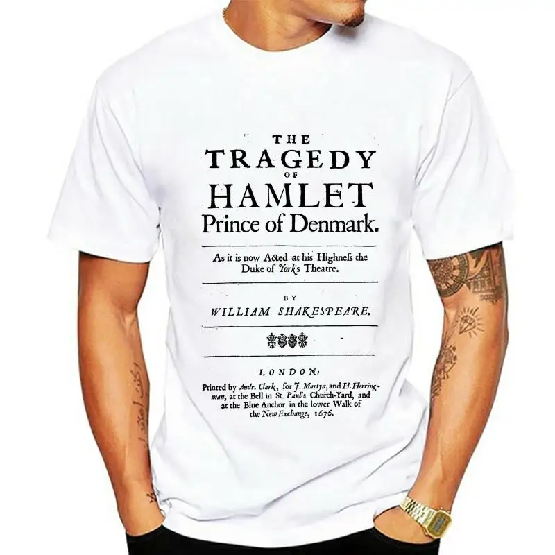 

Men t-shirt Hamlet William Shakespeare Title Page tshirt Women t shirt