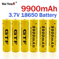 original 18650 battery 3 7v 9900mah rechargeable lithium ion battery for led flashlight hot new high quality batteries new