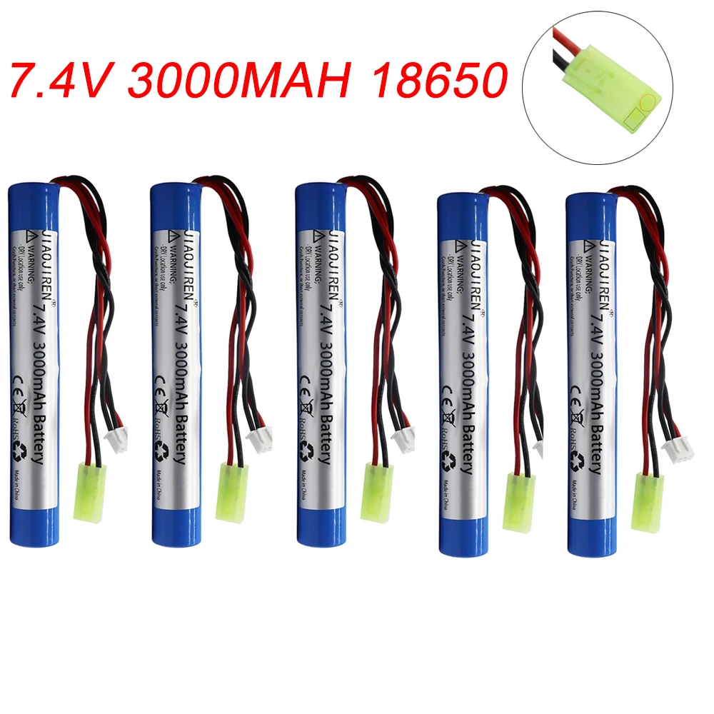 Водяной пистолет Lipo аккумулятор 3000 мАч 2S 7 4 В 18650 для AKKU Mini Airsoft Gun водяной Battey