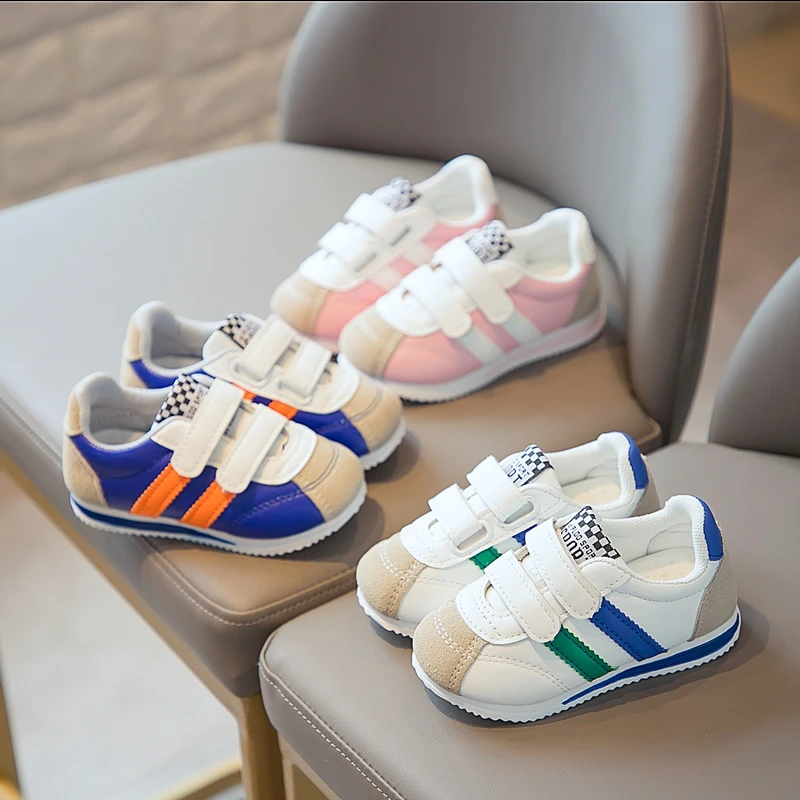 

Toddler Tennis Shoes 2021 Autumn Lightweight Baby Girl Shoes Designer Kids Shoes Soft Bottom Children Sneakers for Boys E08174