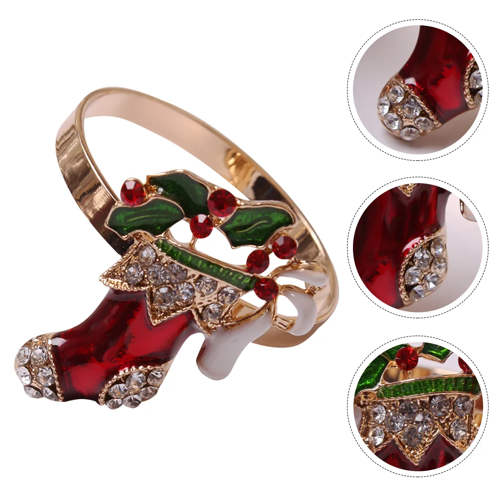 

Napkin Rings Christmas Buckle Holderring Serviette Wedding Table Decoration Towel Tree Year New Holders Delicate Thanksgiving