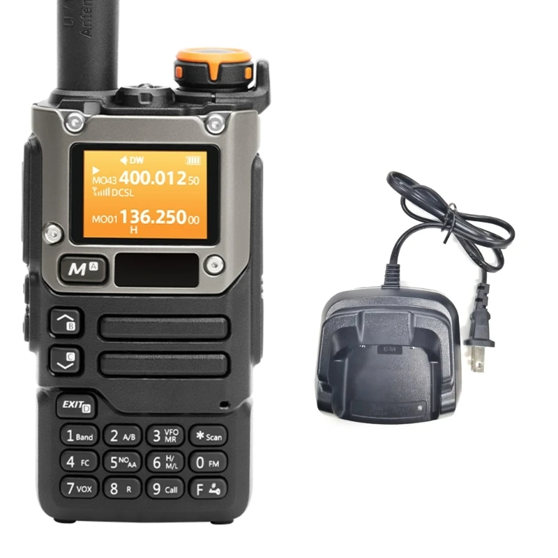 

UVK6 Handheld Transceiver with UHF VHF Band Walkie Talkie Hams Two Way Radio