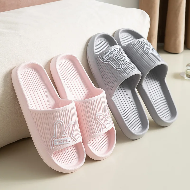 Home Slippers for Women Summer EVA Indoor Cute Cartoon House Sandals Ladies Couples Bathroom Non-slips Female Shoes Slides