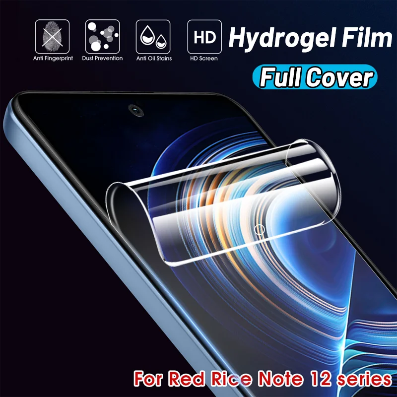 5PCS Screen Protector Hydrogel Film for Redmi Note 12 12 Pro 12 Pro+ HD Scratch- Proof Protective Film for Redmi Note 12 Series