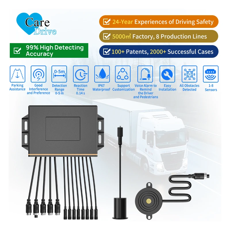 Фото Система управления автопарком AlwayCare IP67 с ультразвуковым радаром: водонепроницаемая, для предотвращения столкновений и безопасного вождения №1