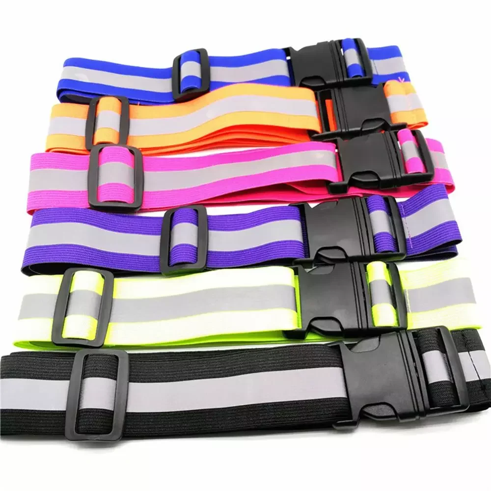 

High Visible Night Safety Gear Reflective Belts for Kids Men Women Waist Adjustable Elastic Safety Reflective Belt
