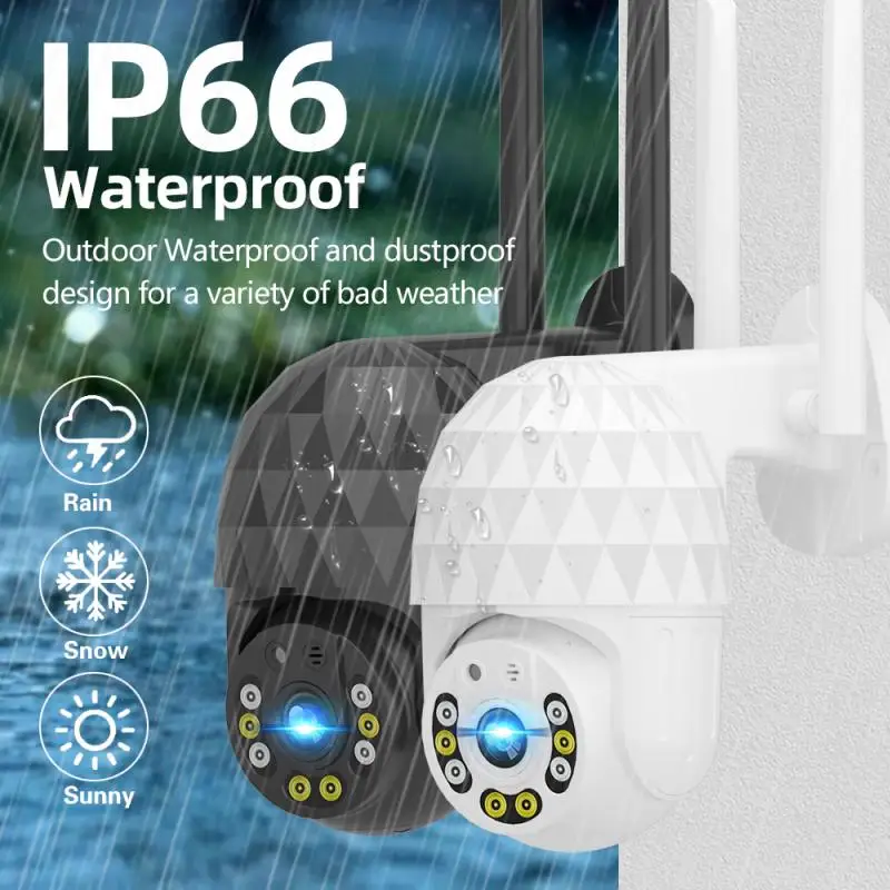 

IP-камера наружная водонепроницаемая, Wi-Fi, IP66, 1080P