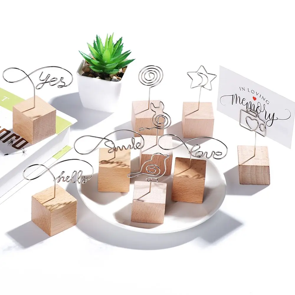 Креативная круглая деревянная рамка для фотографий зажим номера держатель