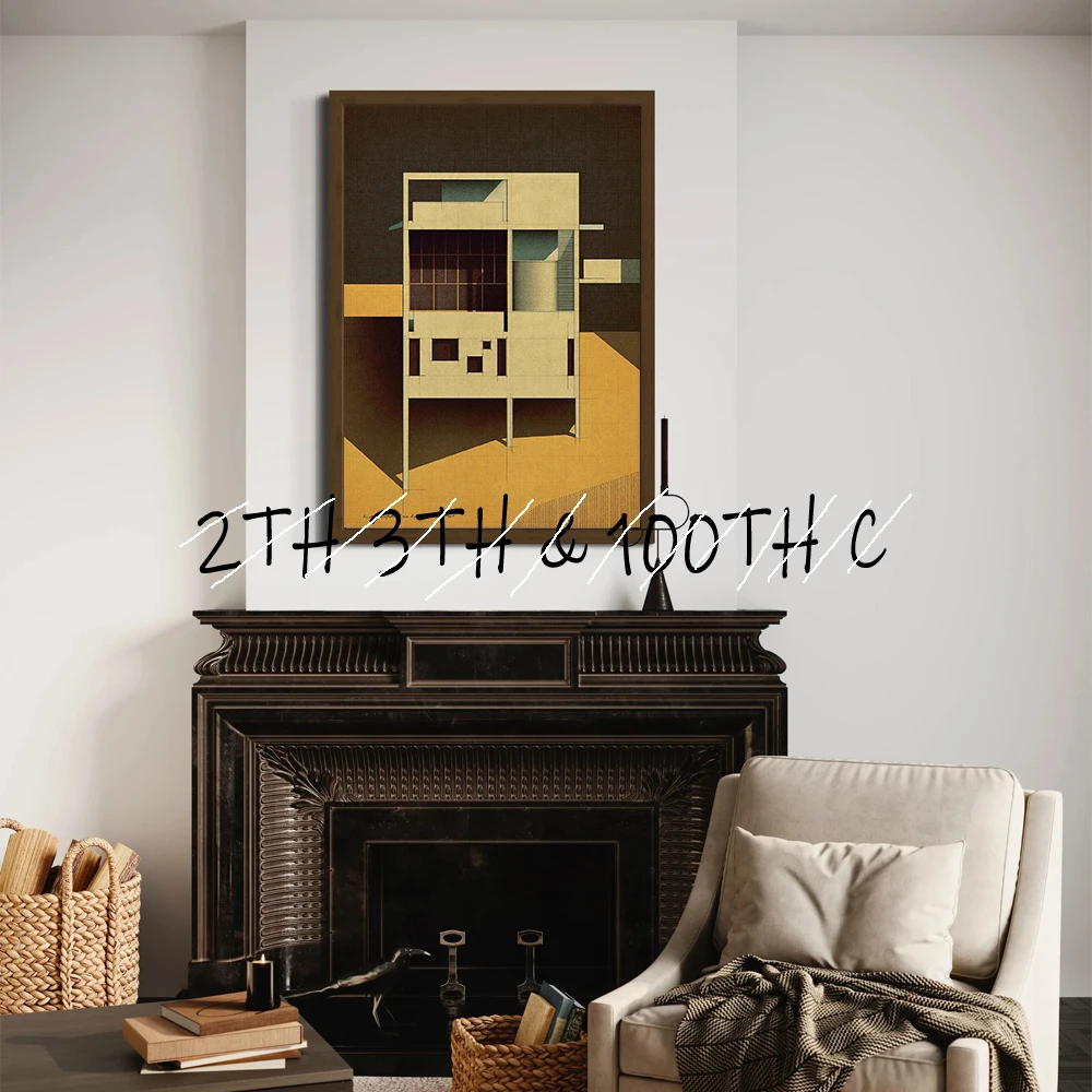 Архитектурный дизайн плакат на холсте Bauhaus