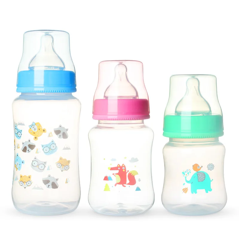 320/250/150mL Newborn Children Infant Baby Boy Girl Wide Mouth PP Feeding Bottle Drinking Water Breast-like Feeling images - 6
